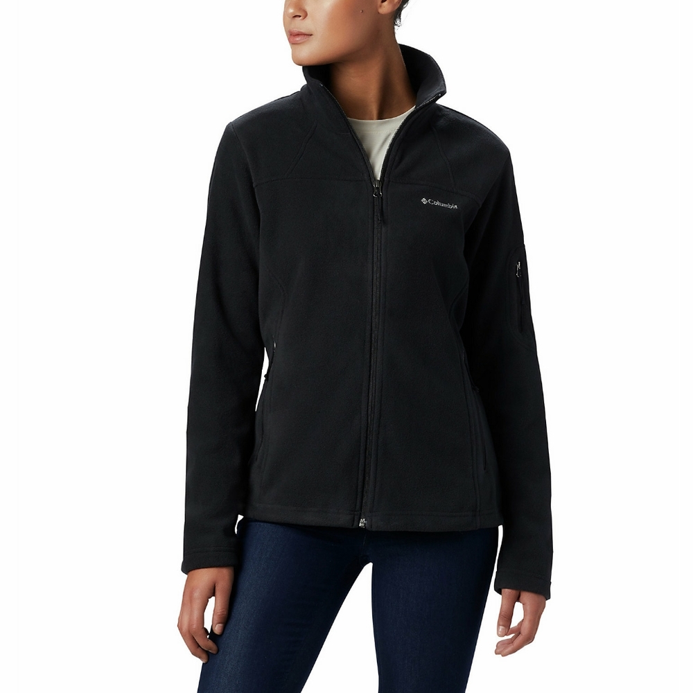 Black Columbia Fleece Women's Zip-Up Jacket Size Medium